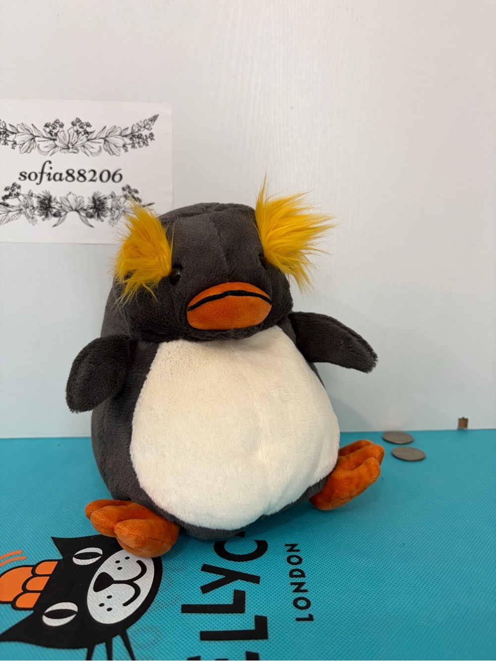 #001 AUTHENTIC NWT Jellycat Maurice Macaroni Penguin- Retired,  VHTF